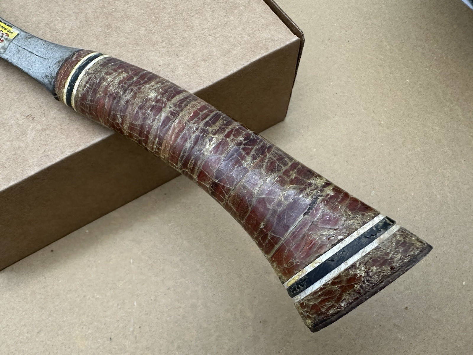 Vintage Estwing Sportsman'S Axe 13" Camping Hatchet USA Steel Leather Handle