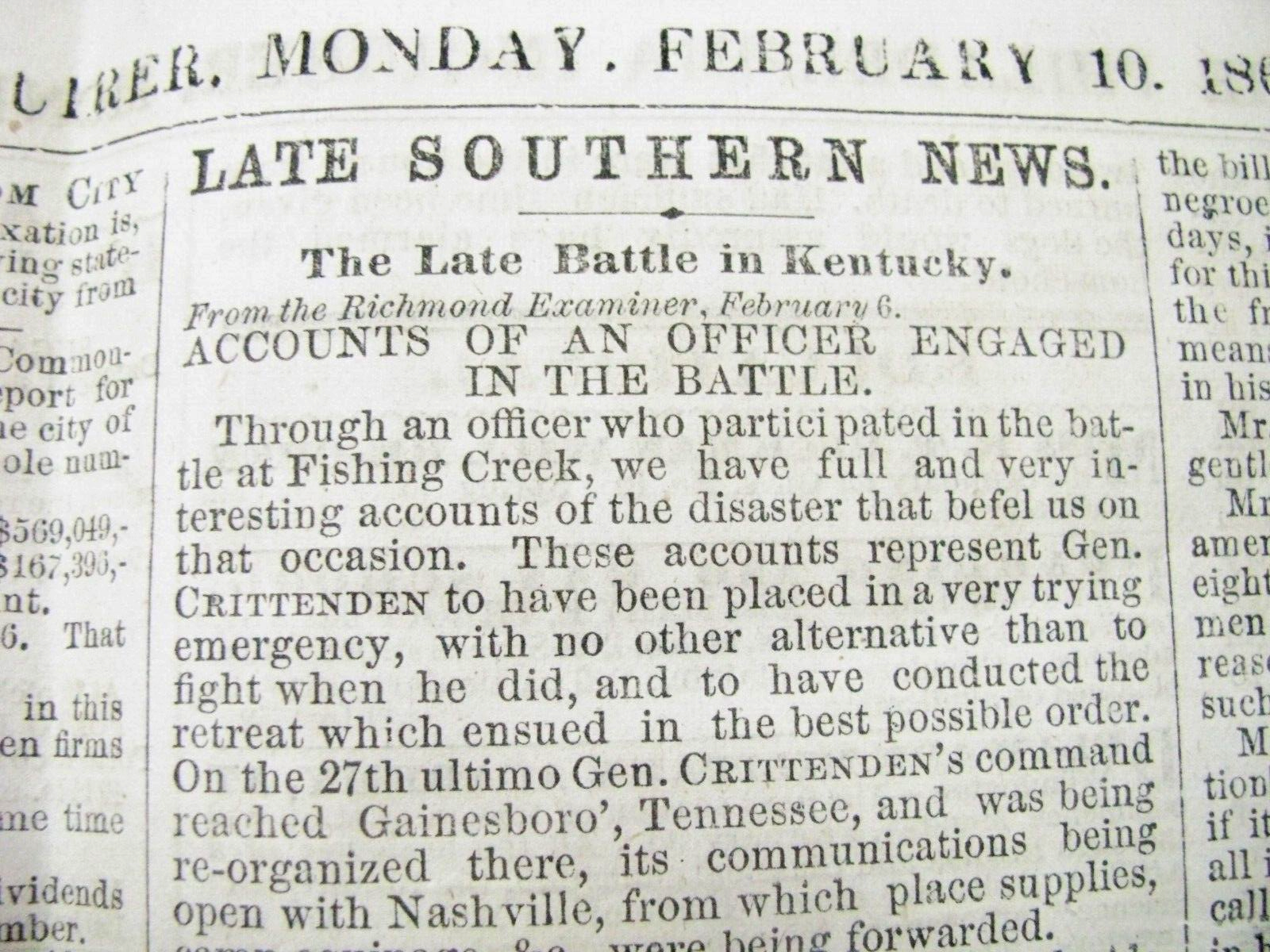 FORT HENRY KENTUCKY & DONELSON BATTLES CIVIL WAR ILLUS MAP NEWS
