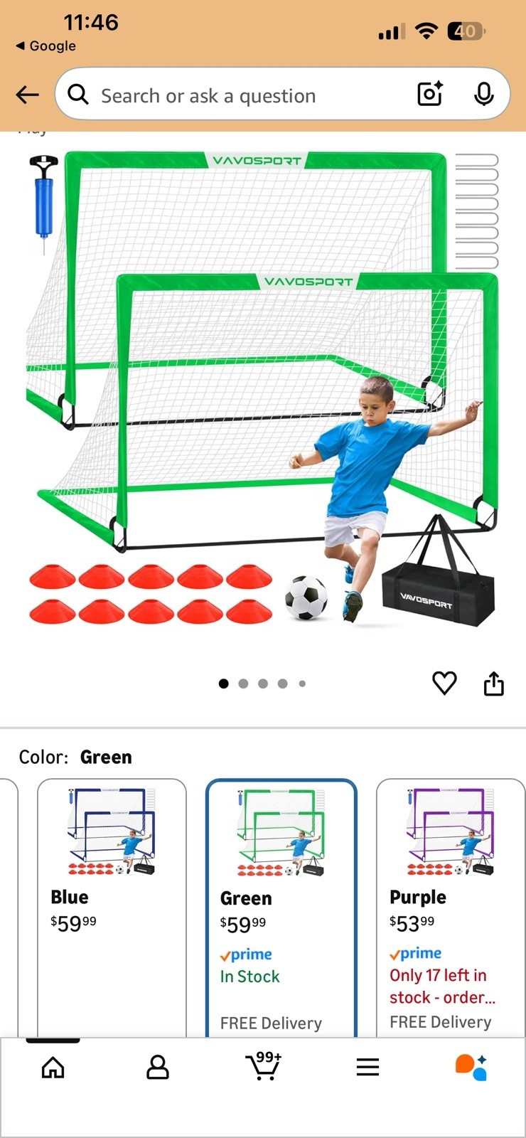 Vavosport Kids Soccer Goal