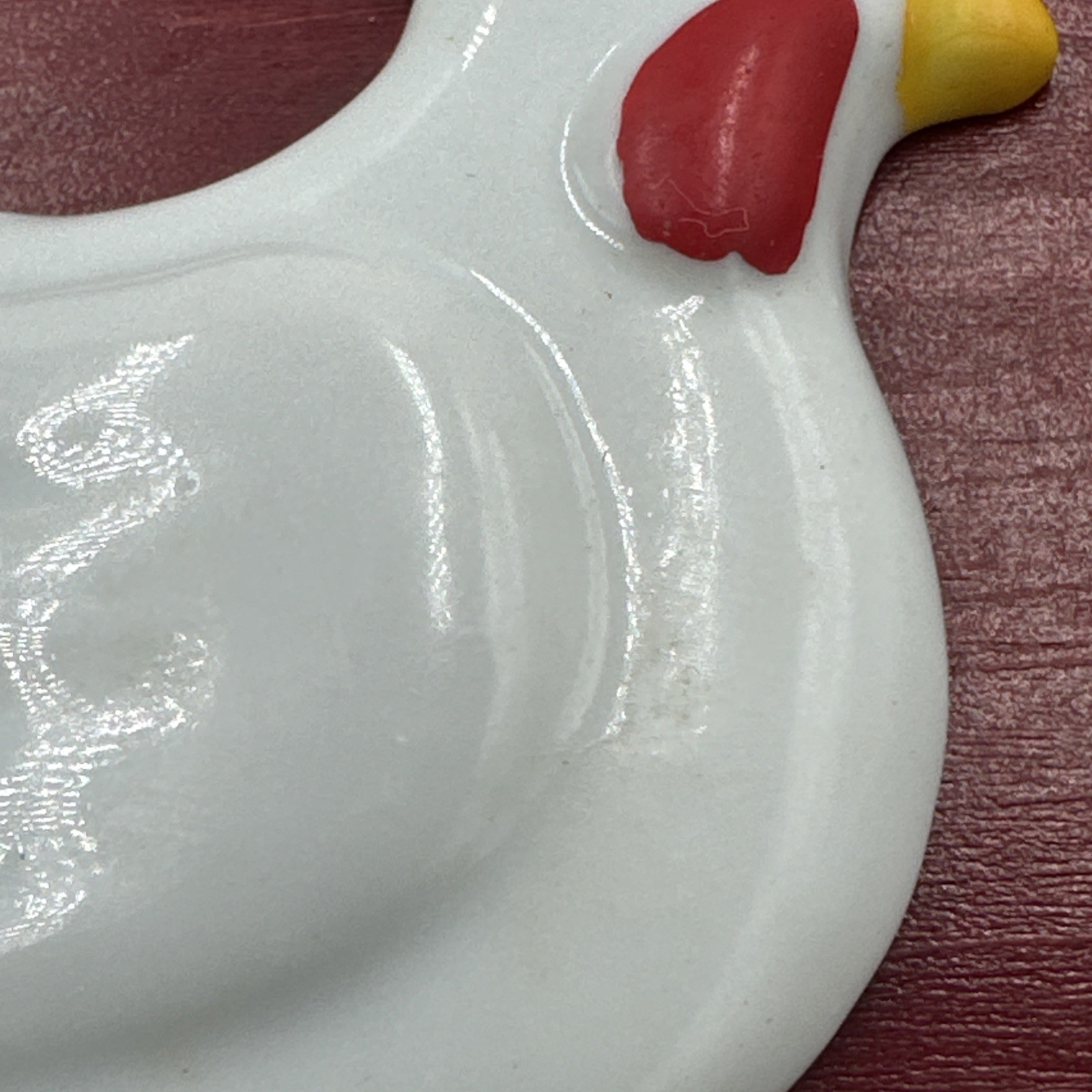 VINTAGE Takahashi Chicken Porcelain Wall Hook Key Towel Hanger Farmhouse