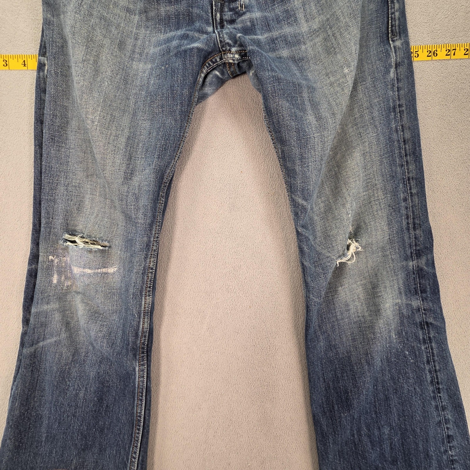 Diesel Zathan Jeans Mens 30x32 Blue Bootcut Made Italy 0071S