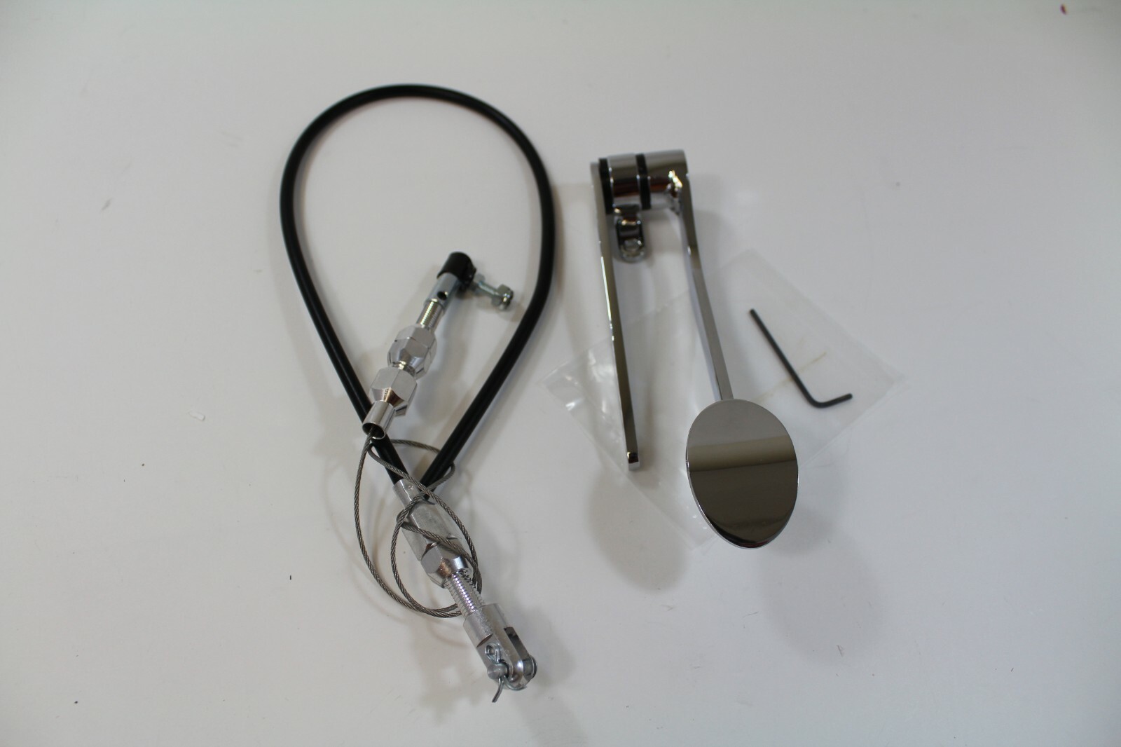 Chrome Spoon Style Gas Pedal & 24" Throttle Cable Street Rod Hot Rod Car Truck