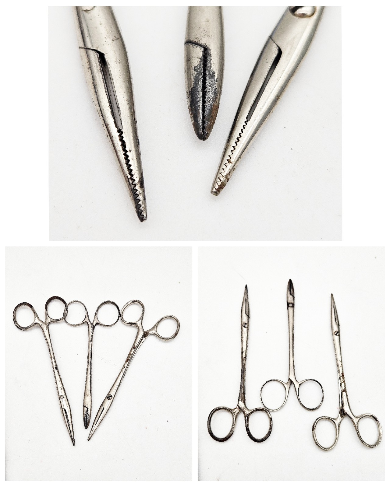 Antique Surgical Set Medical Scalpel Forceps Instrument Tool Case Bausch & Lomb