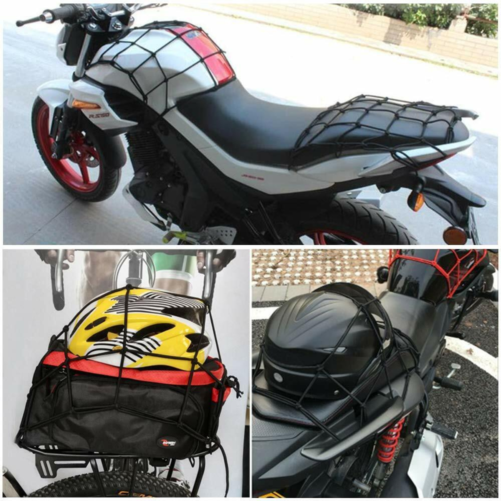 Motorcycle Cargo Net High Elastic Helmet Storage Luggage Bungee Net for Bike ATV