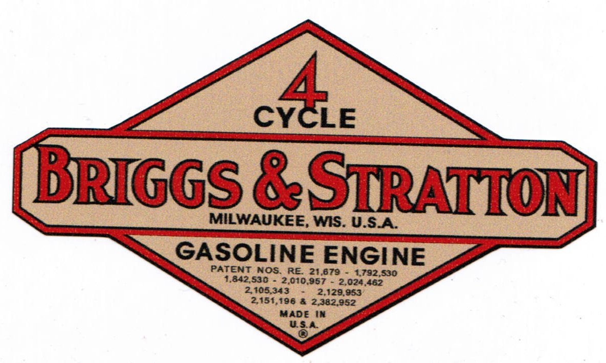 Briggs & Stratton Gas Engine Motor Decal Hit & Miss Engine 2 inch Bore WM WMB WI