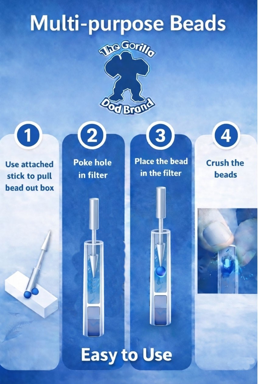 400 Count Pick Your Flavor Menthol Crush Beads - Custom 4-Pack DIY Filter Capsul