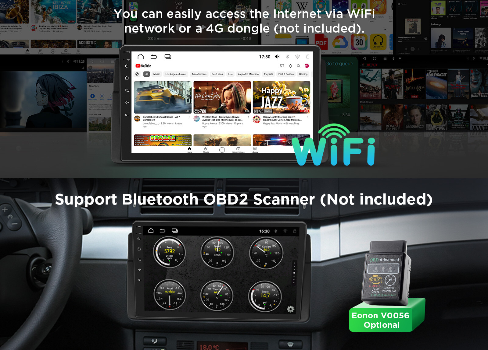 Eonon 9" Android 13 Car GPS Radio Stereo CANBus for BMW 3 Series E46 325 330 323