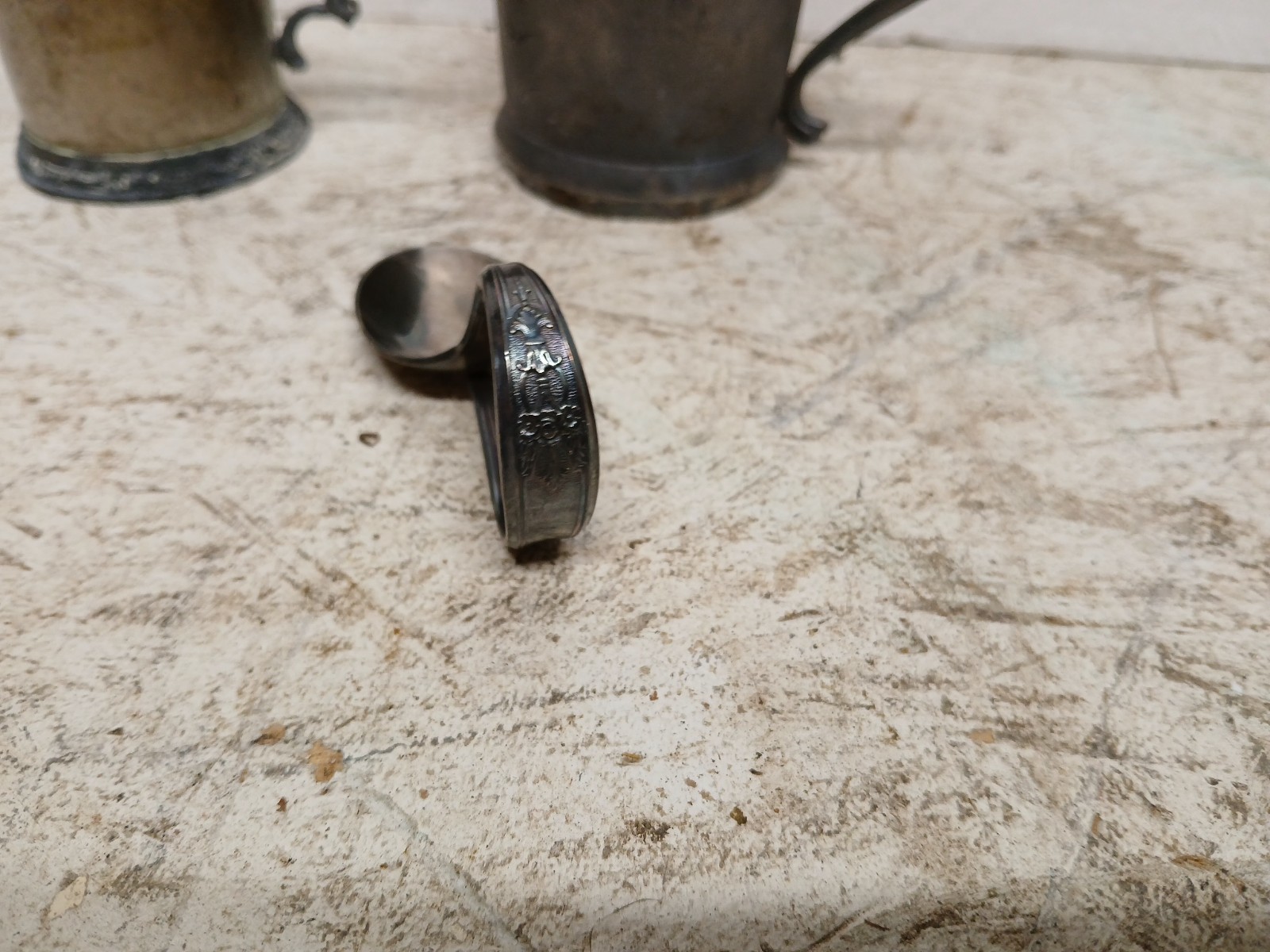 Collection of Vintage Silver Plated Nursery Baby Cups and Spoon Set of 2