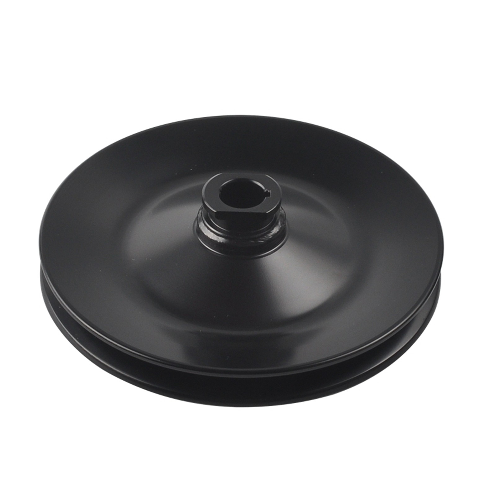 For Small Block Chevy SBC 350 Black Steel Long Water Pump Pulley & Bracket Kit