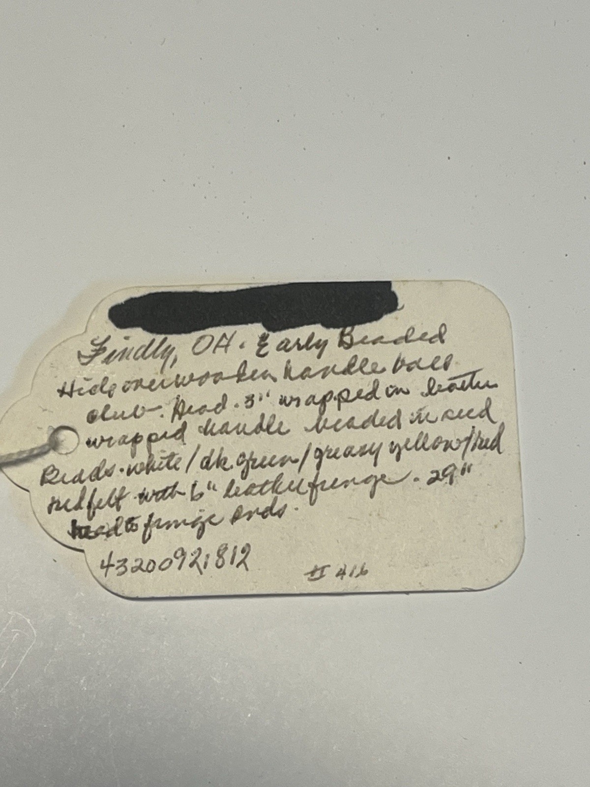 Coup Stick; Original Native American Indian Beaded Hide Wood ; 29"; Late 1800s