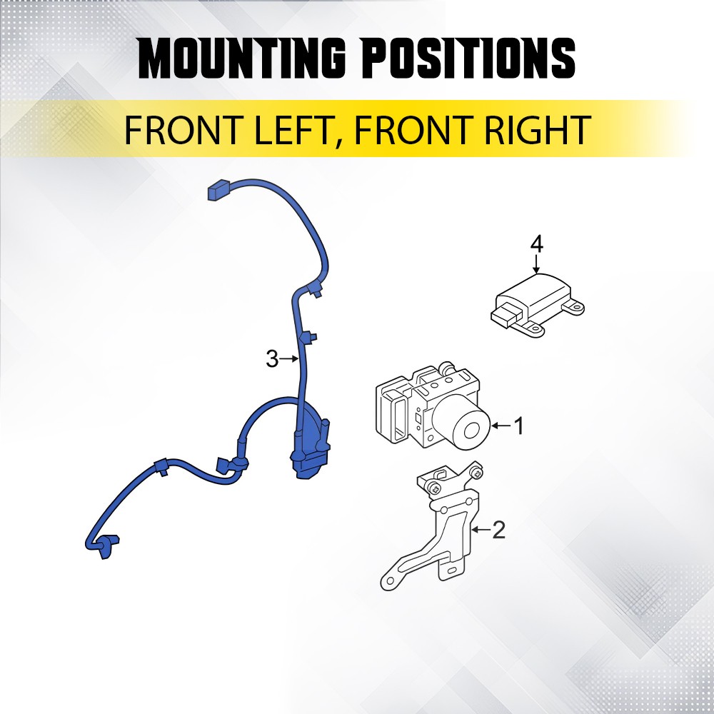 2pcs ABS Wheel Speed Sensor Front Rear Right & Left For Kia Sorento 2013-2014
