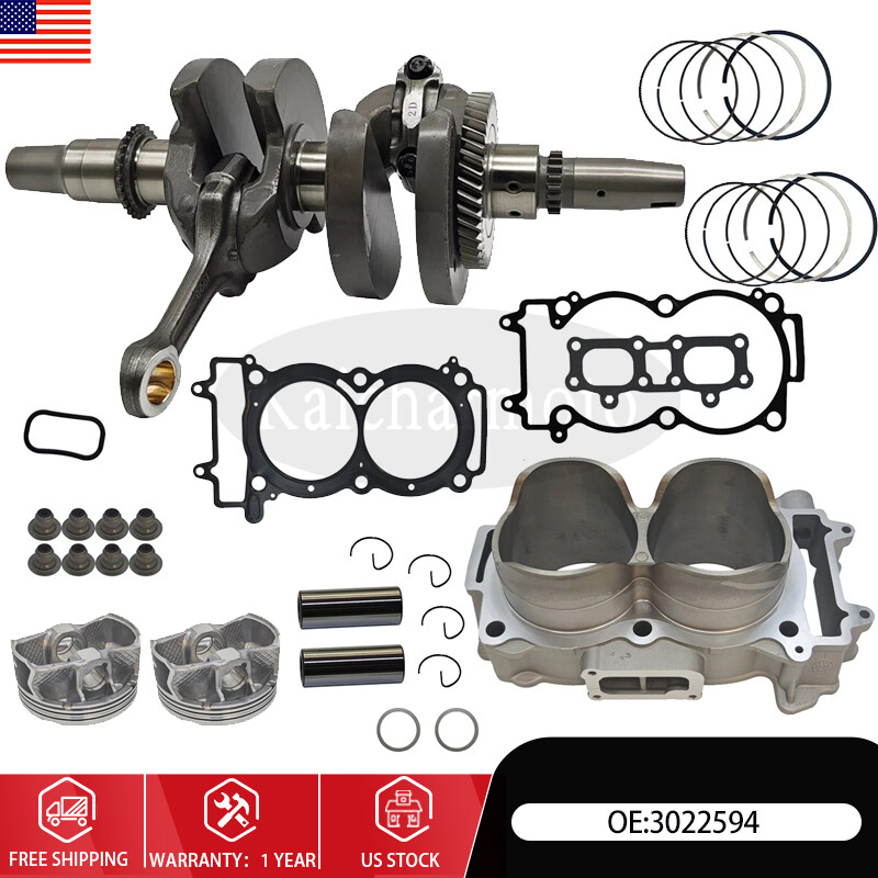 Crankshaft 93mm Cylinder Engine Rebuild Kit For Polaris 1000 RZR XP 3022594 New