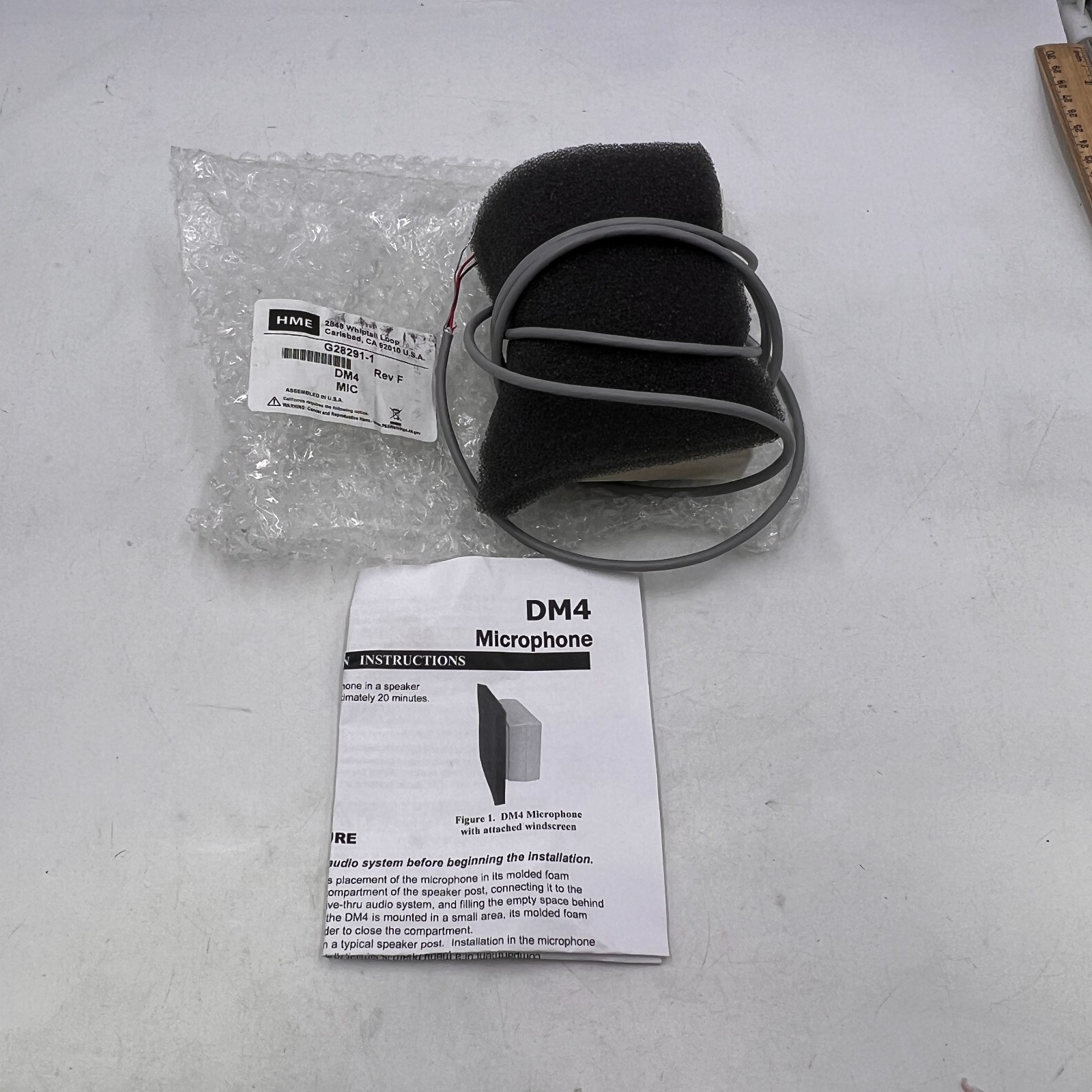 HME DM4 Drive Thru Intercom Directional Microphone MIC G28291-1 DM-4 For Ion IQ