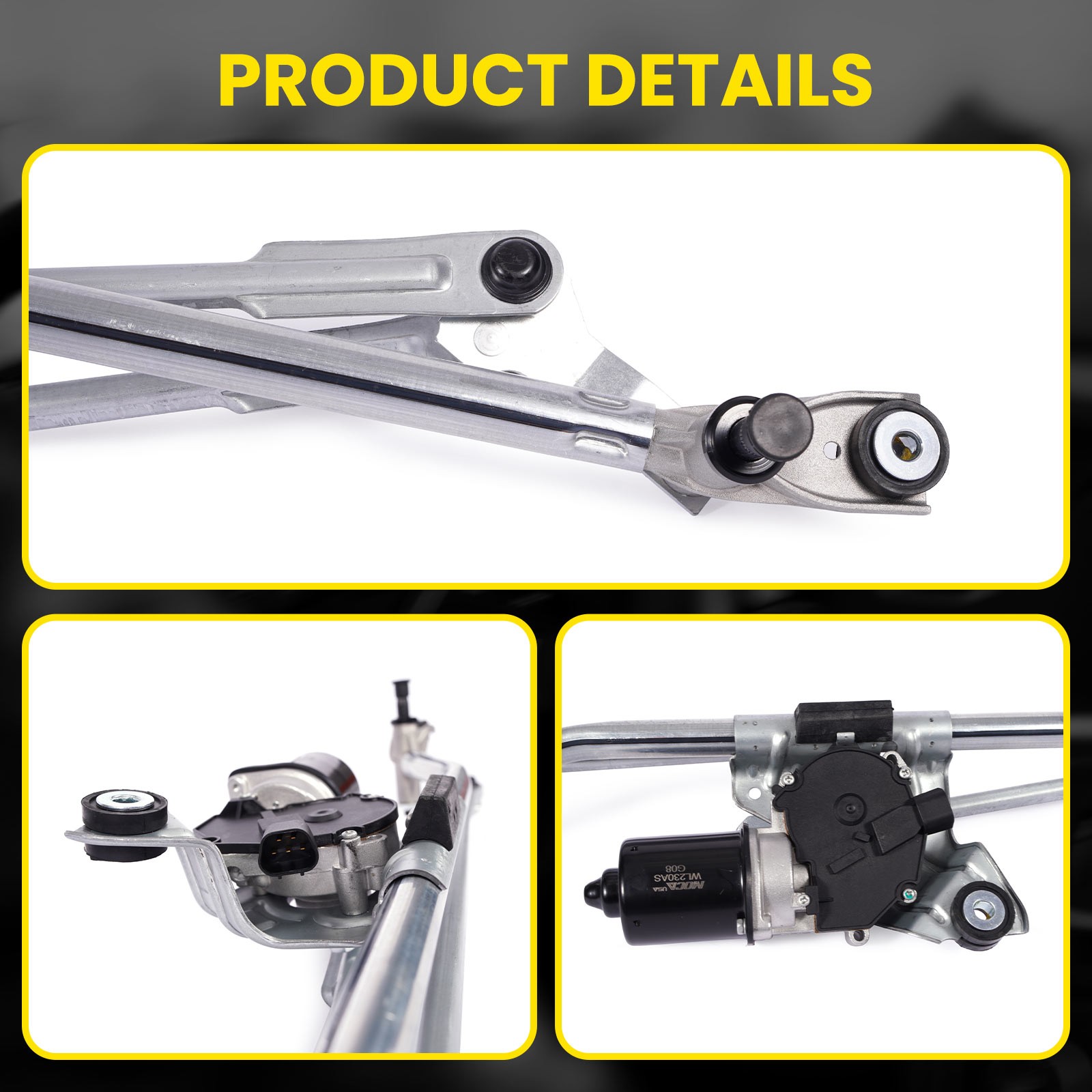 Front Wiper Linkage & Motor Assembly for Cadillac Chevrolet Silverado GMC Sierra