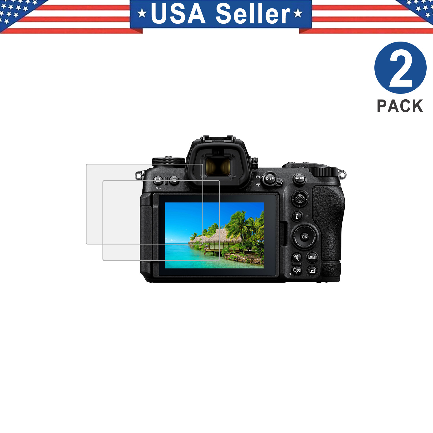 2PK Tempered Glass Screen Protector For Nikon Z6 III Z8 Z9 ZF Z5
