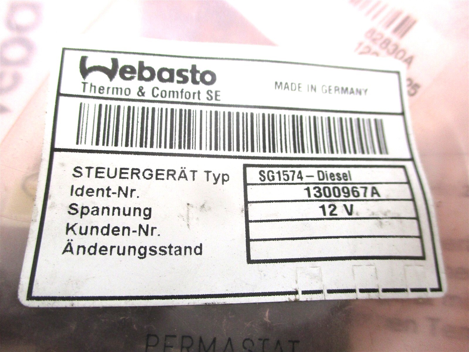 9005011A NEW GENUINE WEBASTO AIRTOP 2000 CONTROL BOARD 87461B WEB9005011A