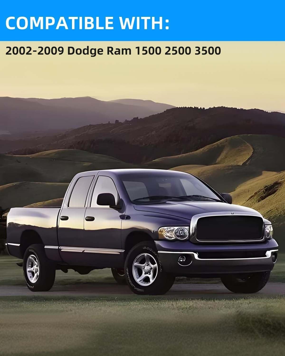 Gray Left Driver Side Car Sun Visor W/O Mirror Compatible with Dodge Ram 1500