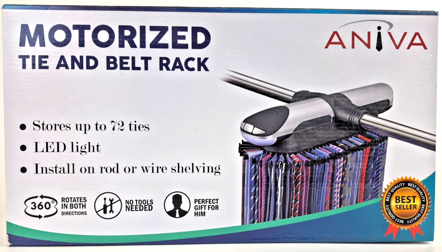 Genuine Aniva 72 Tie and 8 Belt Motorized Rack