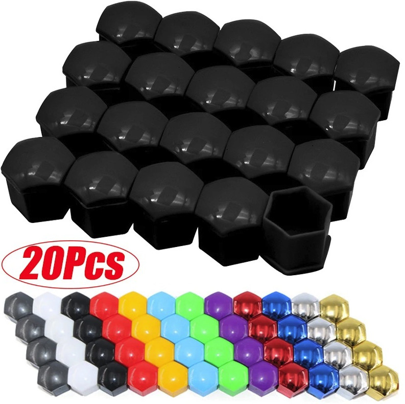 20pcs Car Wheel Nut Caps Anti-Rust Bolt Covers 17/19/21mm Set - NEW
