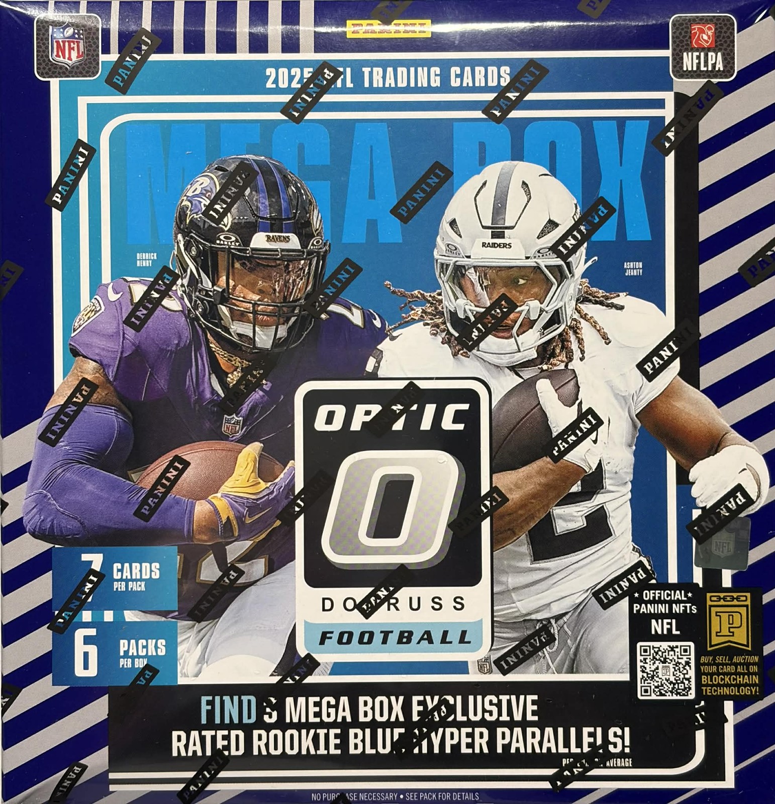 Panini  2025 Donruss Optic Football Blue Parallels Mega Box
