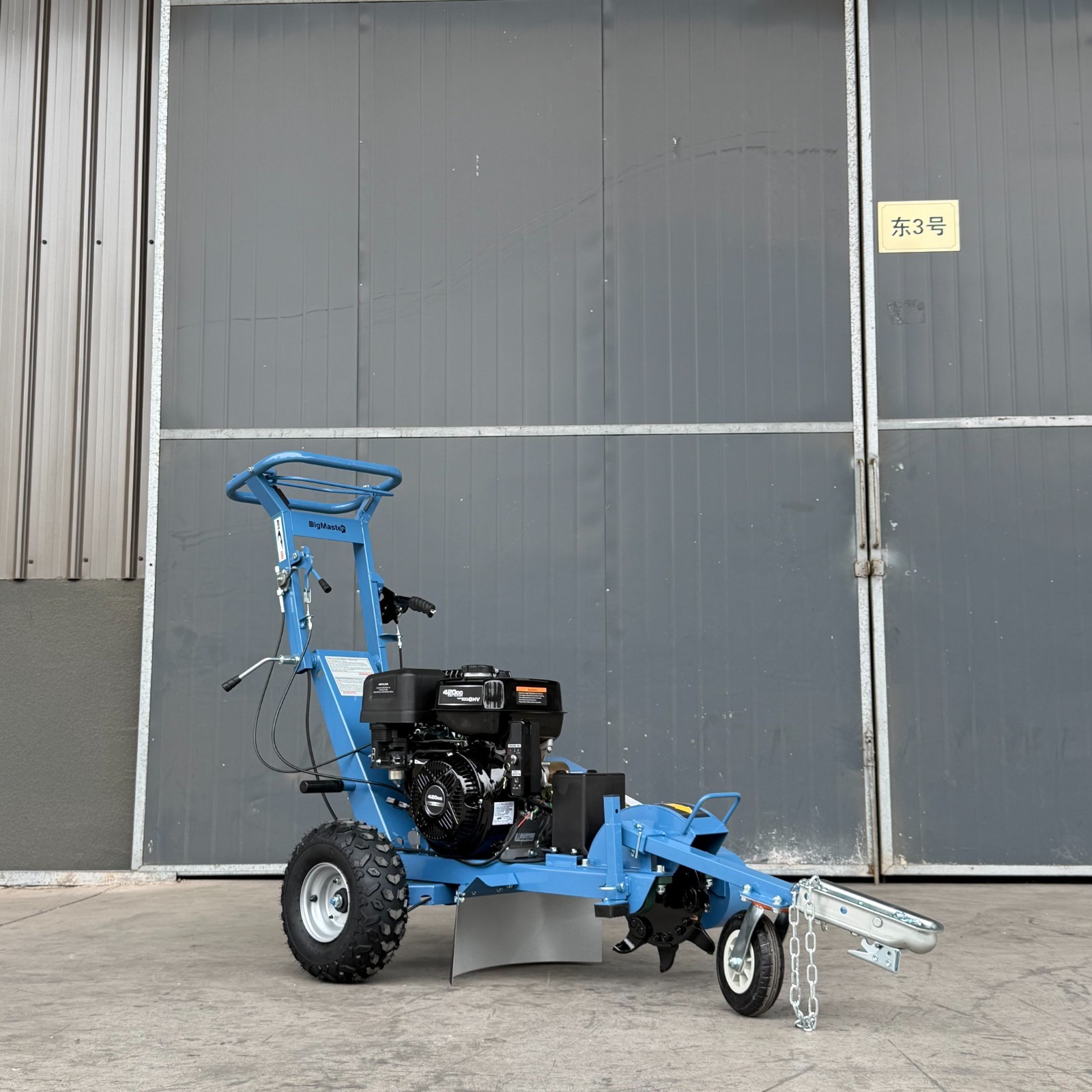 15HP Stump Grinder, 420cc 15'' Cutting Height/10'' Cutting Depth, Electric Start