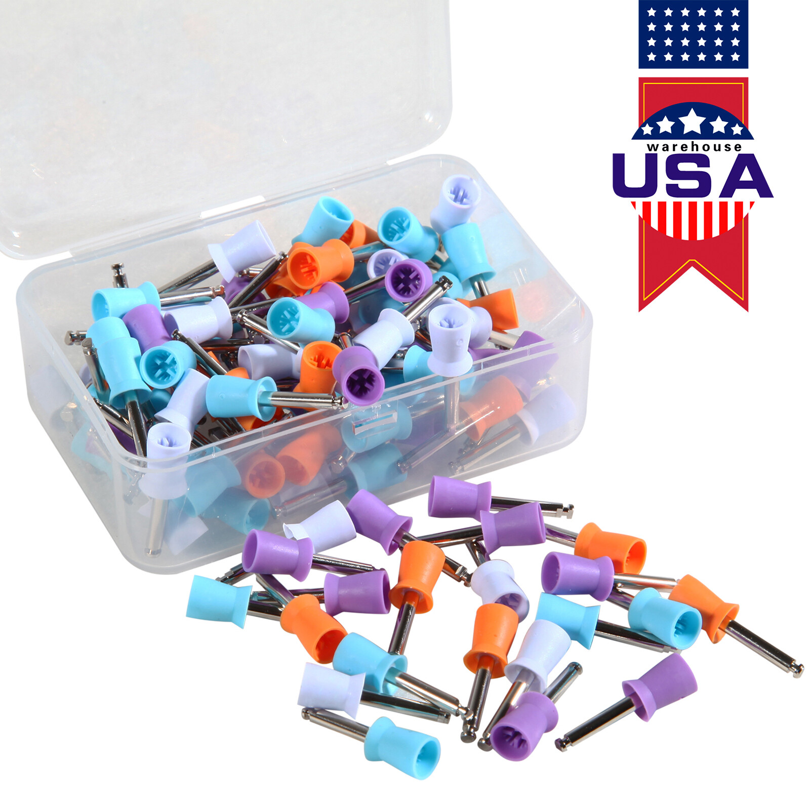 100-1000*Dental Rubber Prophy Tooth Teeth Polish Polishing Cups Latch Type Brush