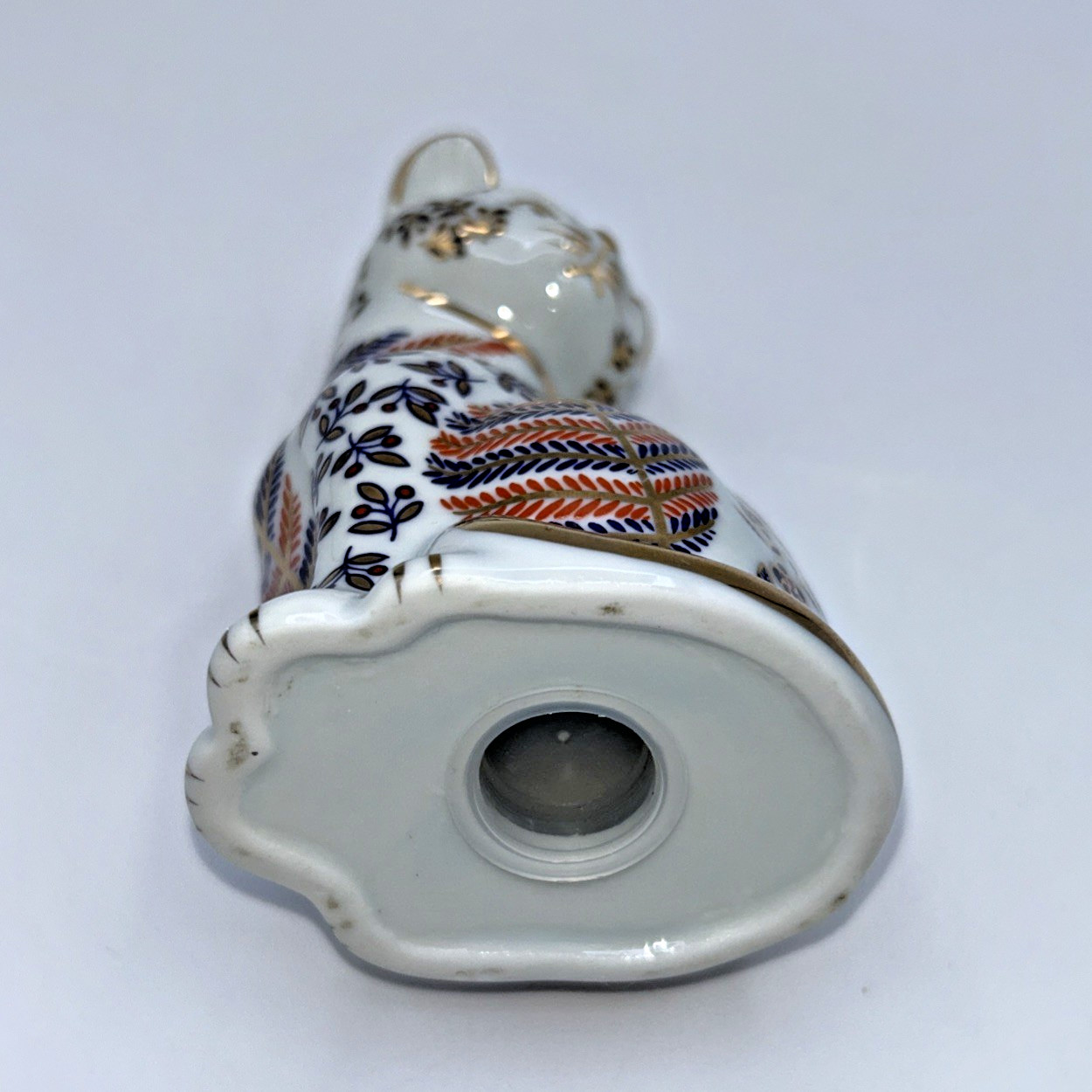 VTG Japanese Imari Neko Floral Hand Painted Porcelain Cat Figurine Decor EUC