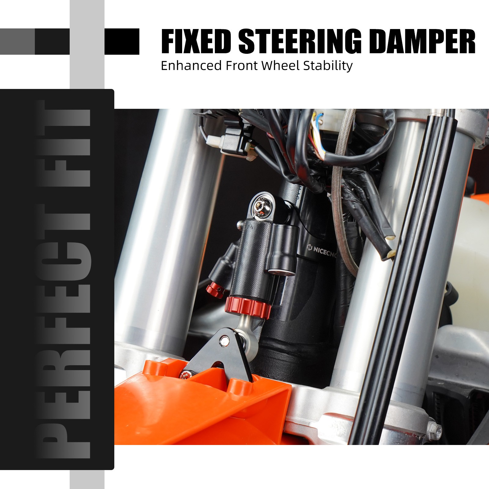 NICECNC Steering Damper Mounting Bracket For KTM 250 350 450 SX-F XC-F 2023-2025