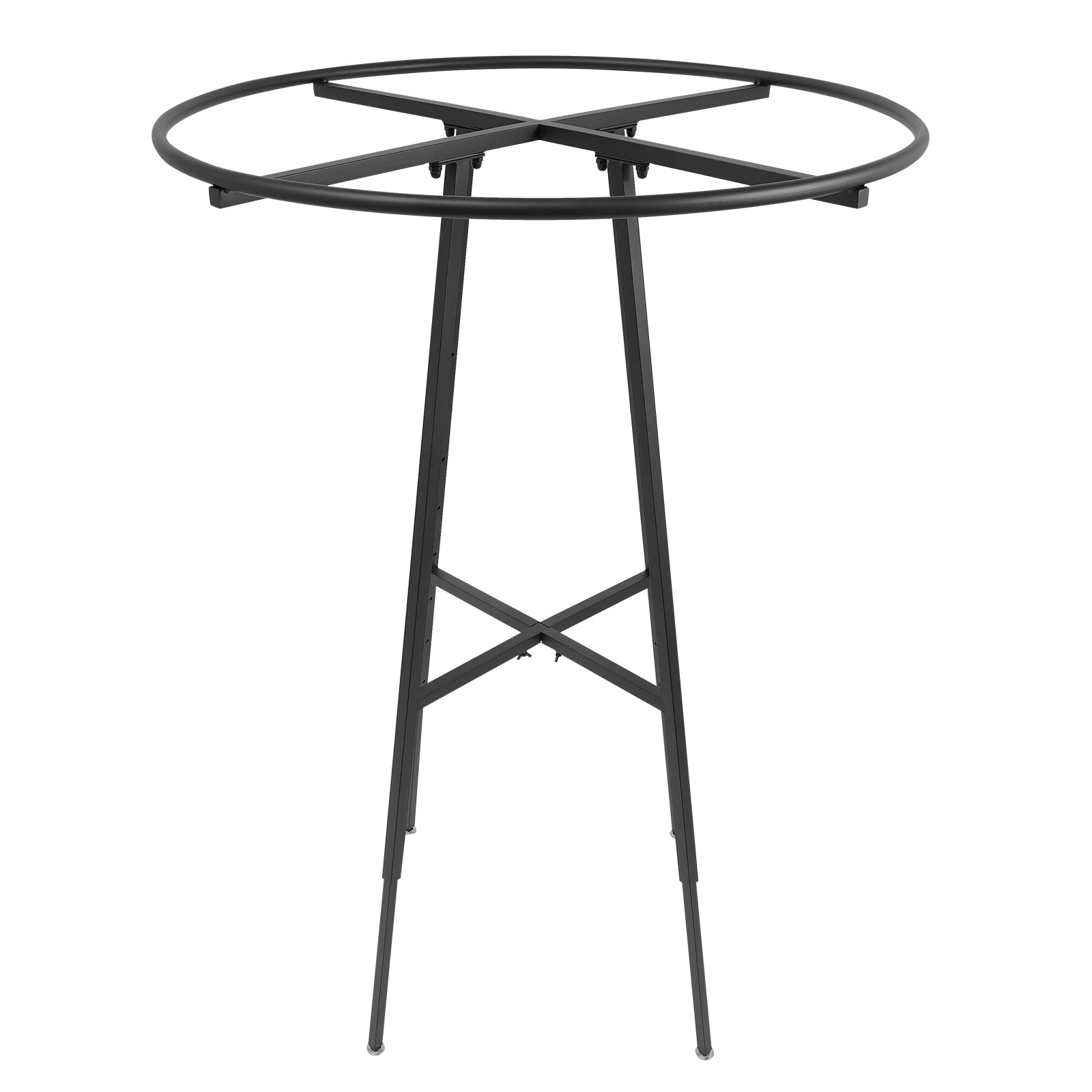 Round Clothing Rack, Clothes Display Rack, Rotatable Garment Rack Black 1.2-1.8M