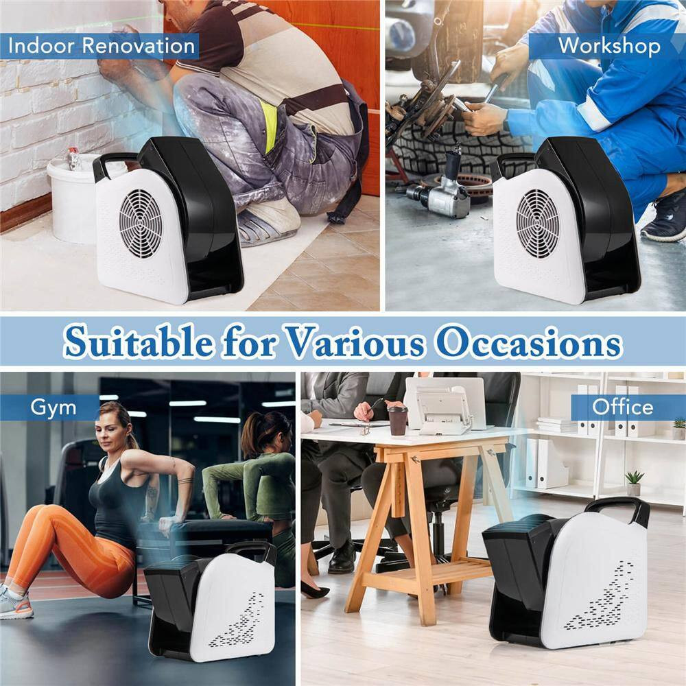 High Velocity 3-Speeds Blower Fan In. Black with and 185° Pivoting Head for Dryi