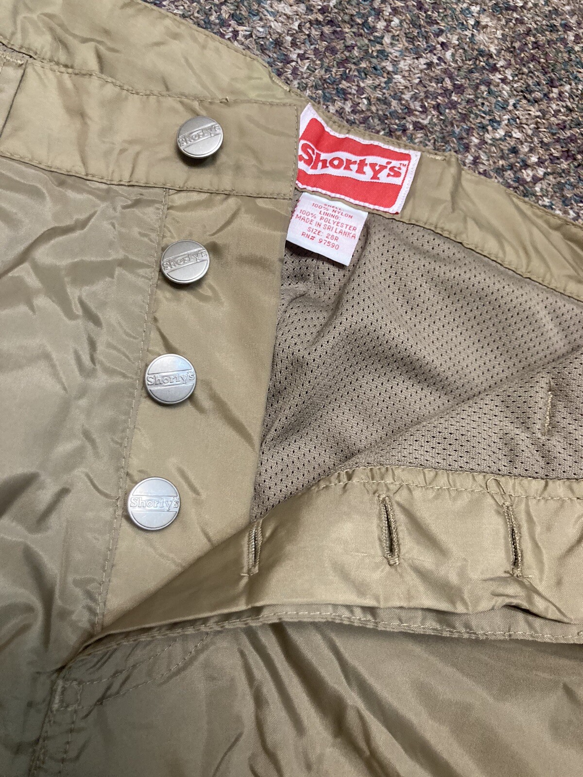 VINTAGE 90s SHORTY’S SKATEBOARDS NYLON CONVERTIBLE PANTS SIZE 28R NEW