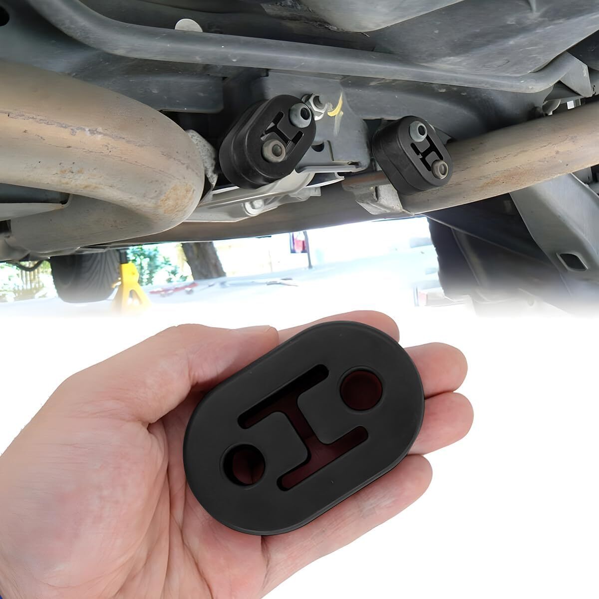 4Pcs Heavy Duty Rubber Exhaust Tail Pipe Mount Bracket Hanger Bushing Insulator