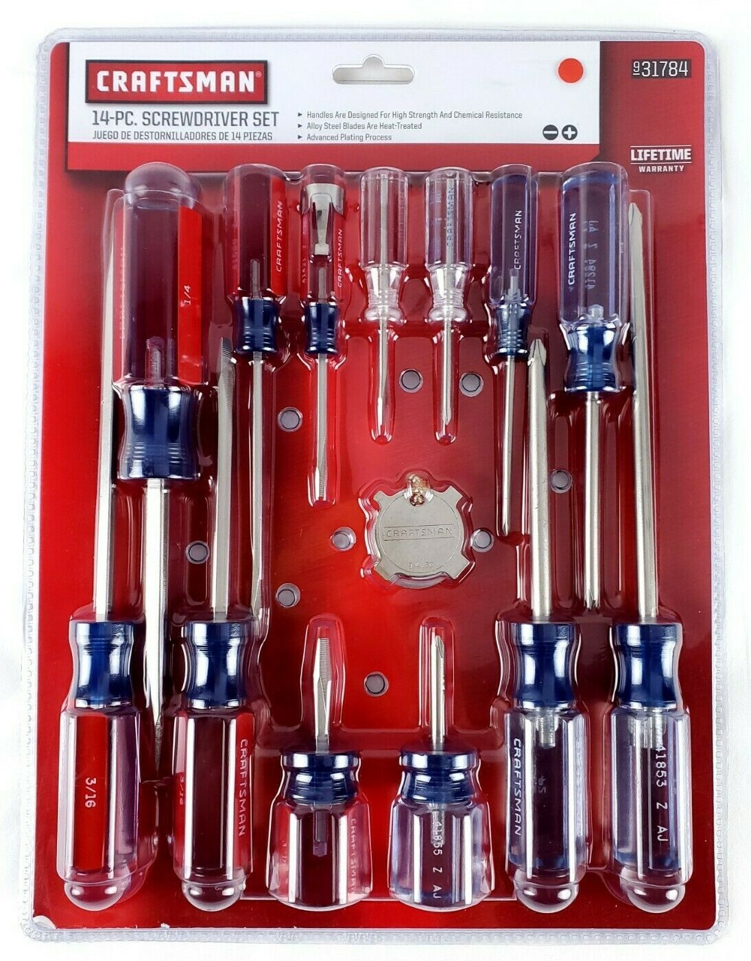 Craftsman 14 piece Screwdriver Set 6 Phillips & 7 Slotted Flat Head