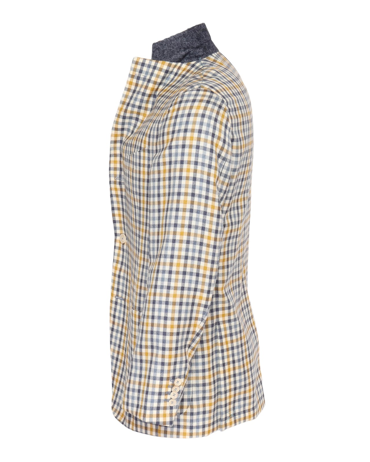 NWT EIDOS by ISAIA SPORT COAT jacket check silk wool luxury Italy 50