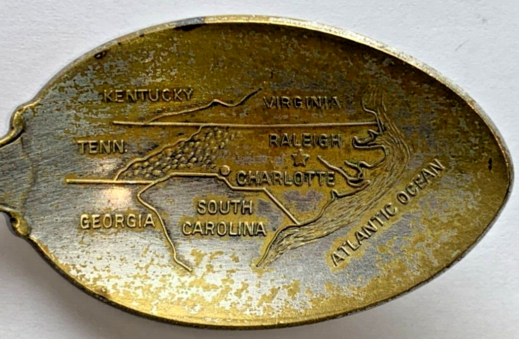American Collectors Guild North Carolina Silverplate Spoon Vintage Souvenir