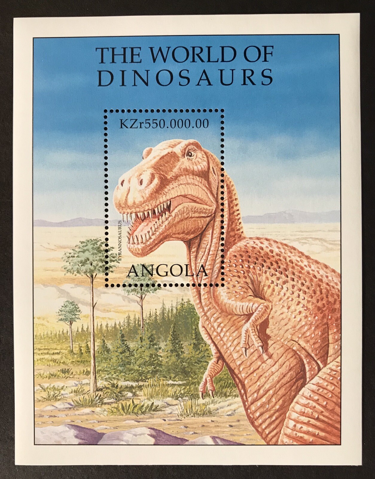 ANGOLA TYRANNOSAURUS DINOSAUR STAMPS S/S 1998 MNH PREHISTORIC ANIMALS REPTILE 1