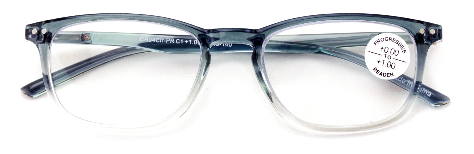 Lightweight Progressive Clear on Top Bifocal Reading glasses - No Line or Bubble