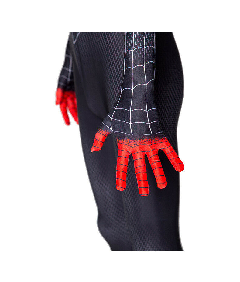 Spiderman Miles Morales Halloween Costume Cosplay Mens Jumpsuit Spandex Bodysuit