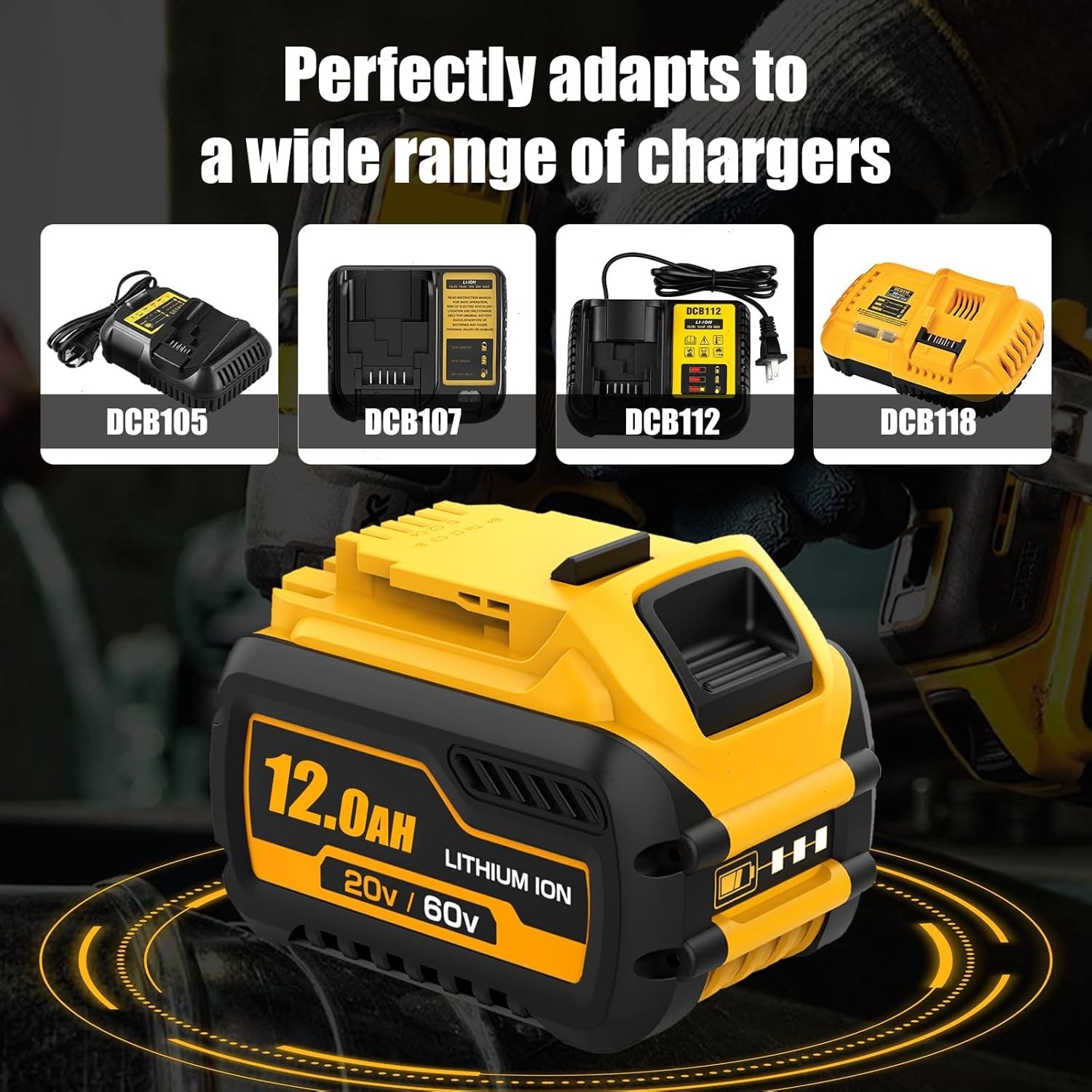 2Pack 12.0AH DCB609-2 For DEWALT DCB612 20V/60V MAX FLEXVOLT Lithium-Ion Battery