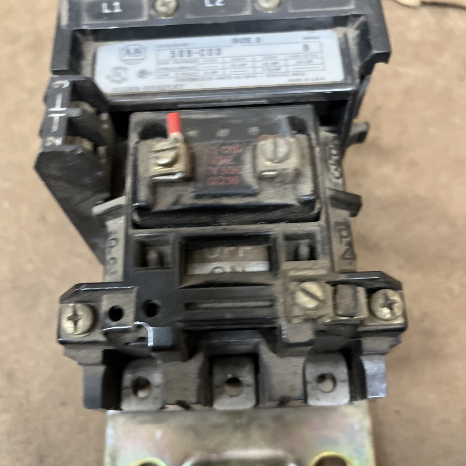 Allen Bradley 509-C0D B Series Motor Starter Series B 595-A Auxiliary Contact