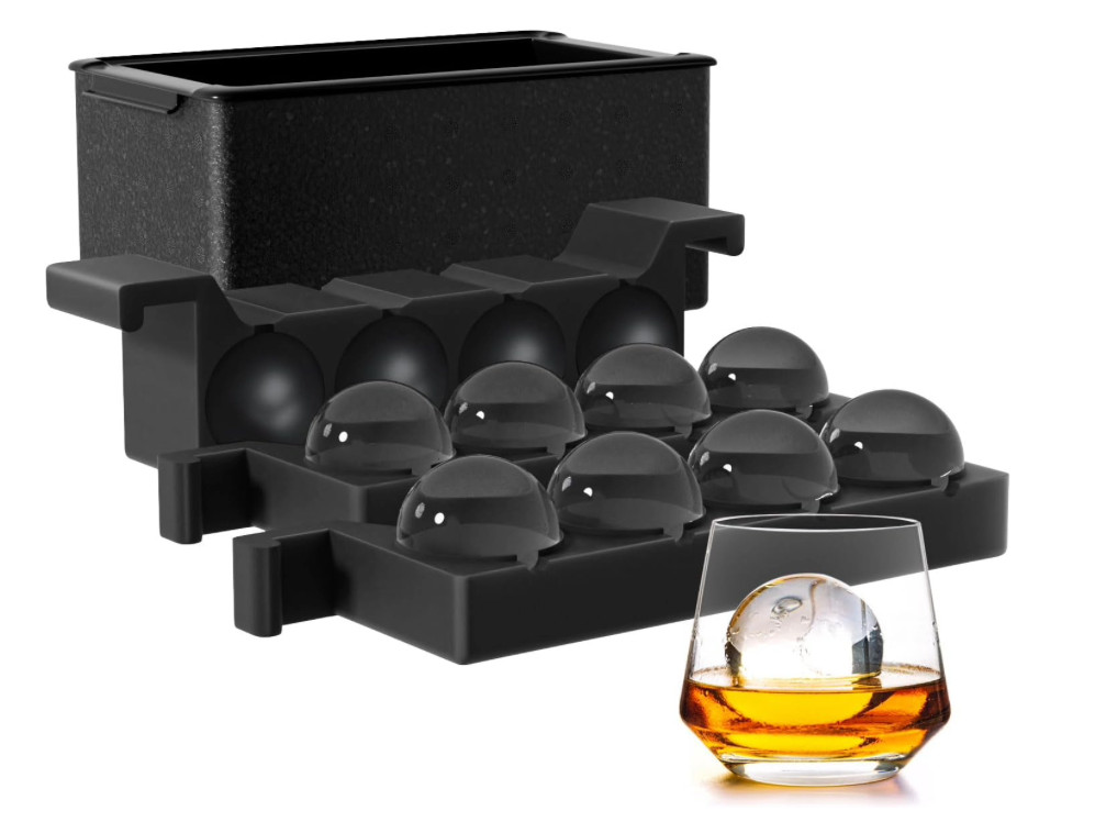 Clear Ice Ball Maker 8 Sphere 2" Ice Mold Whiskey Cocktail Maker
