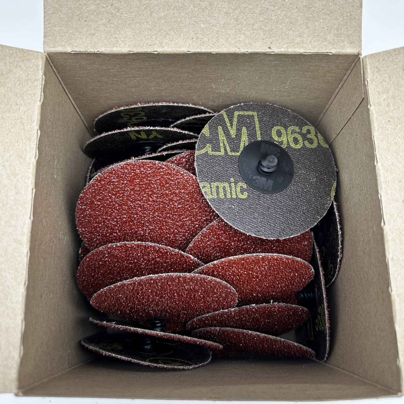 3M Roloc 11108 Disc 3in TR 963G 24 Grit Very Course Quick Change Ceramic 50pk