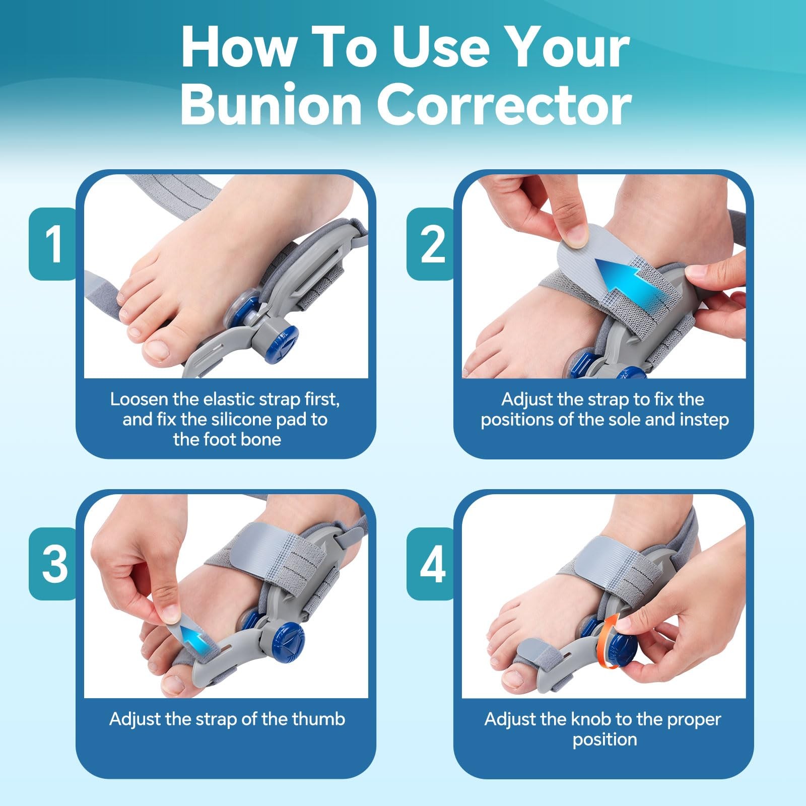 2PCS Bunion Corrector for Women & Men, FSA Approved Products Only, Adjustable Bu