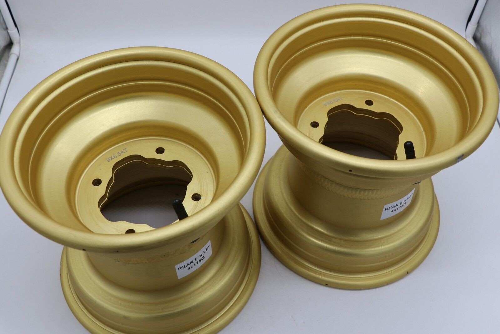 2 x rear aluminum wheels rims 4x115 Yamaha Banshee Raptor YFZ450r GOLD Grade B