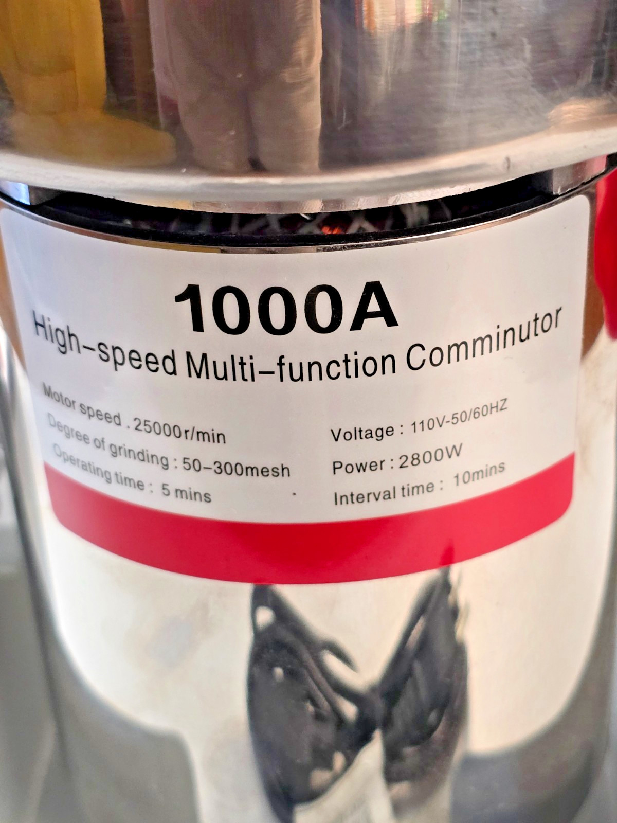 High Speed Multi-function Grain Grinder 1000A, NEW OPEN BOX