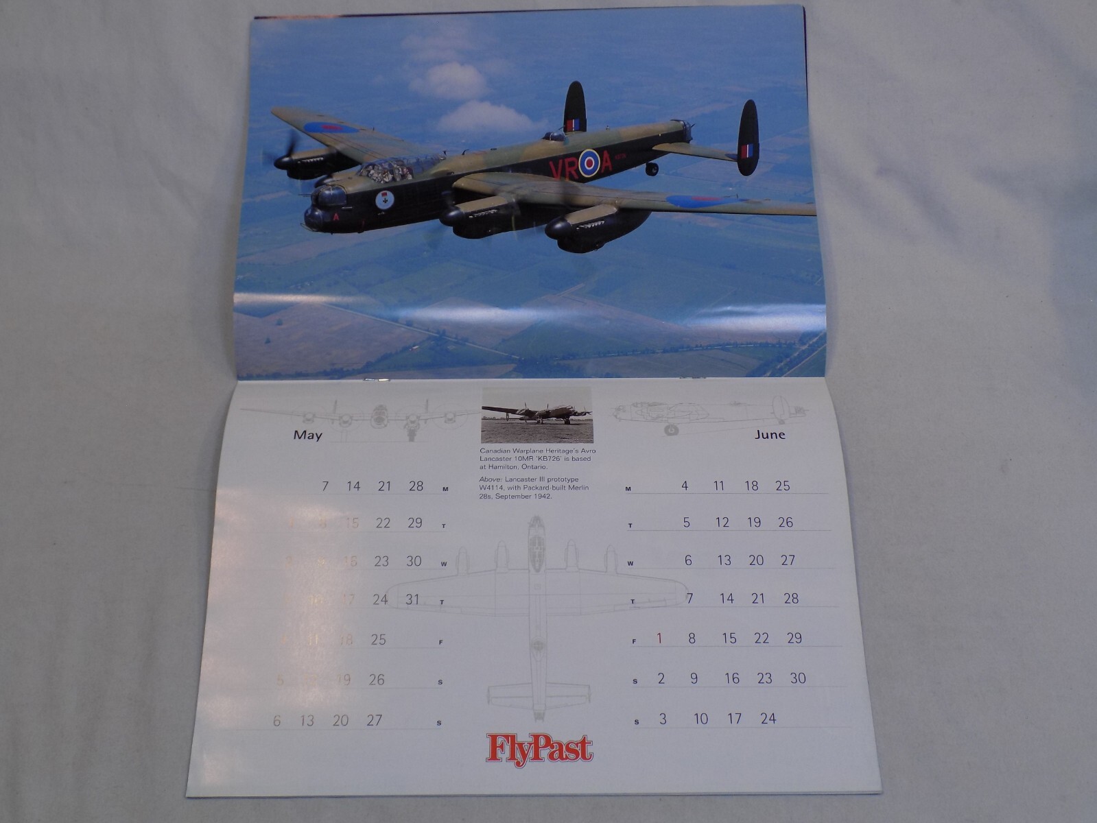 Fly Past Aviation Magazine 2001 Classic Aircraft Calendar RAF Submarine Spitfire