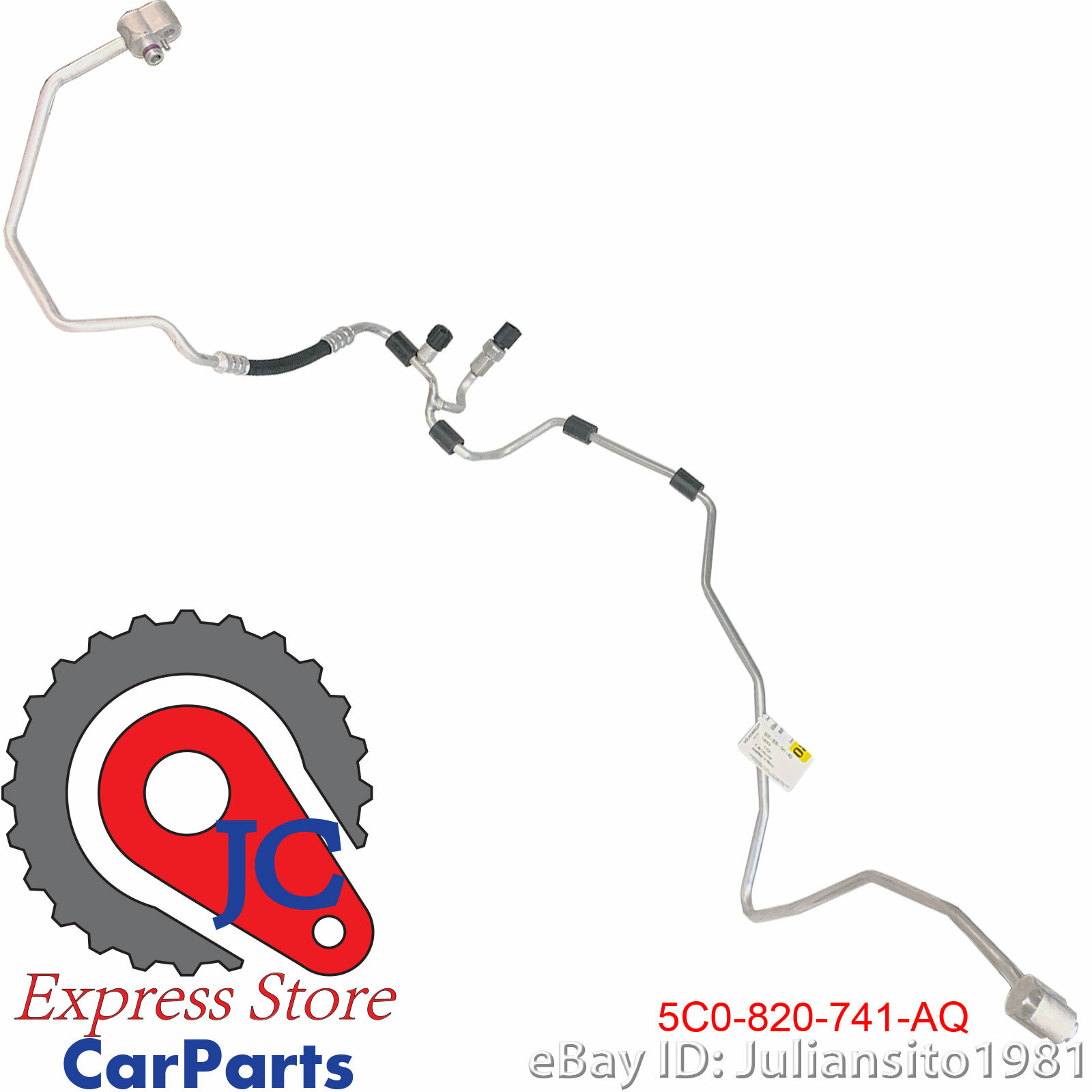 5C0820741AQ VOLKSWAGEN GENUINE OEM JETTA AC REFRIGERANT LIQUID HOSE
