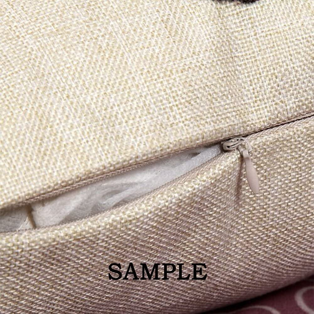 Cowhide Throw Pillow Covers 18X18,Cow Hair Cow Skin Brown and White Cotton Linen