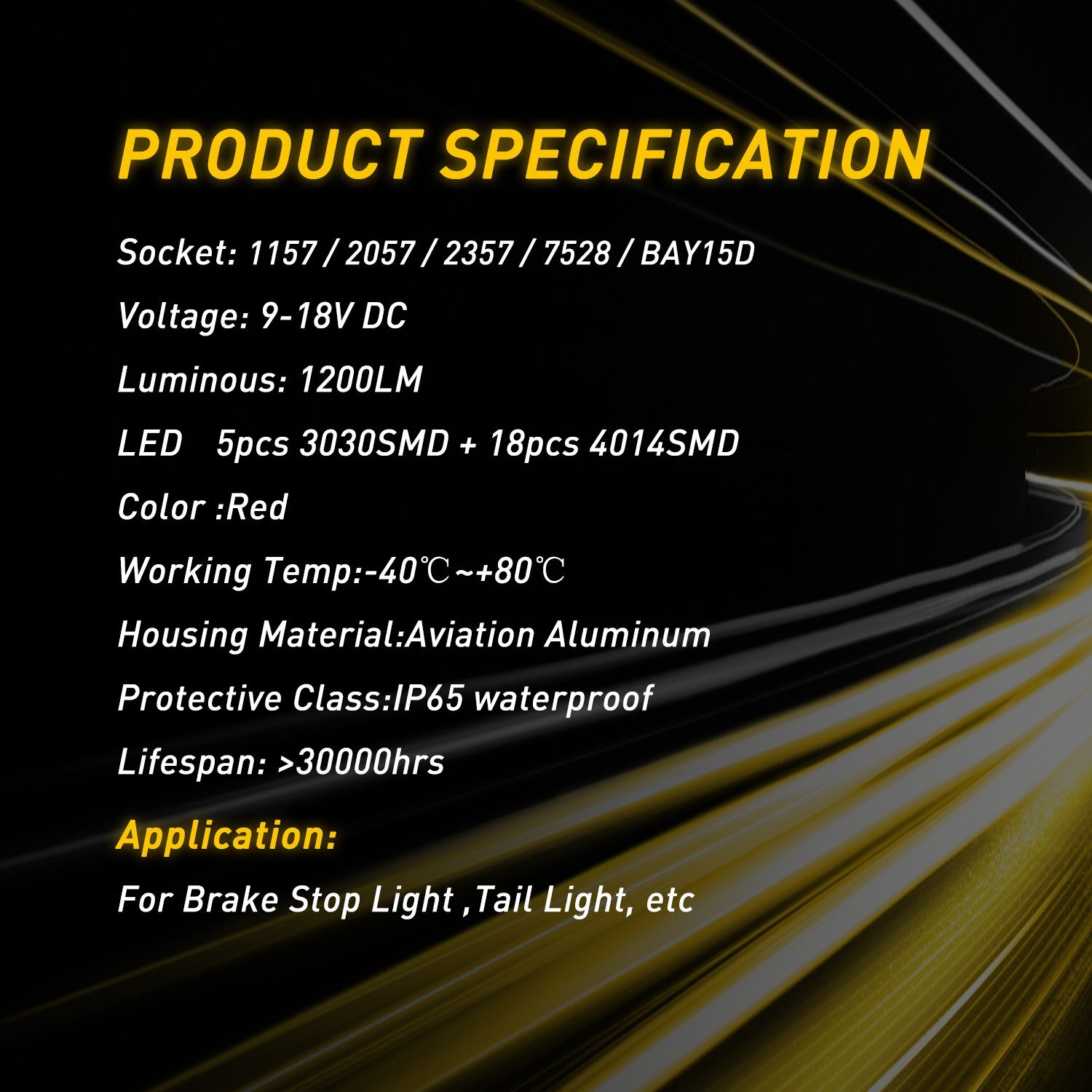 AUXITO CANBUS Red Pure 1157 LED Bulb Tail Stop Brake Turn Signal Light 7528 2357