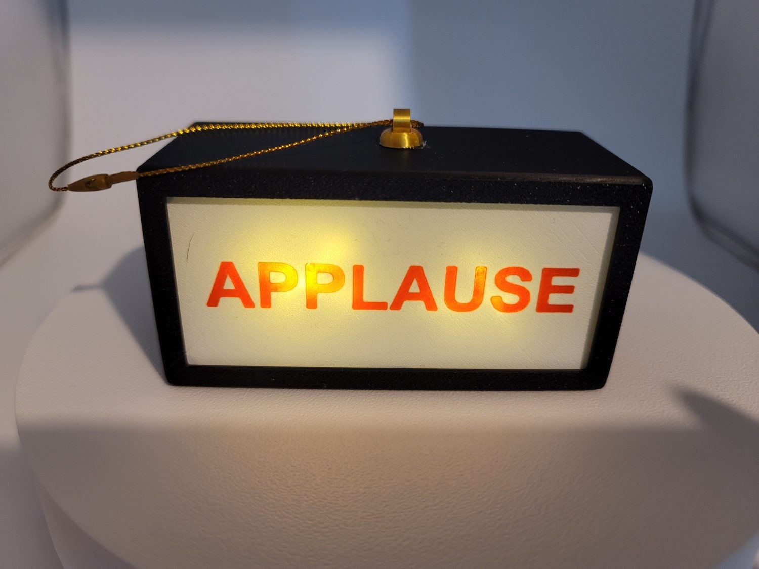 Applause Sign Ornament with LED Light – Theater Inspired Holiday Decor